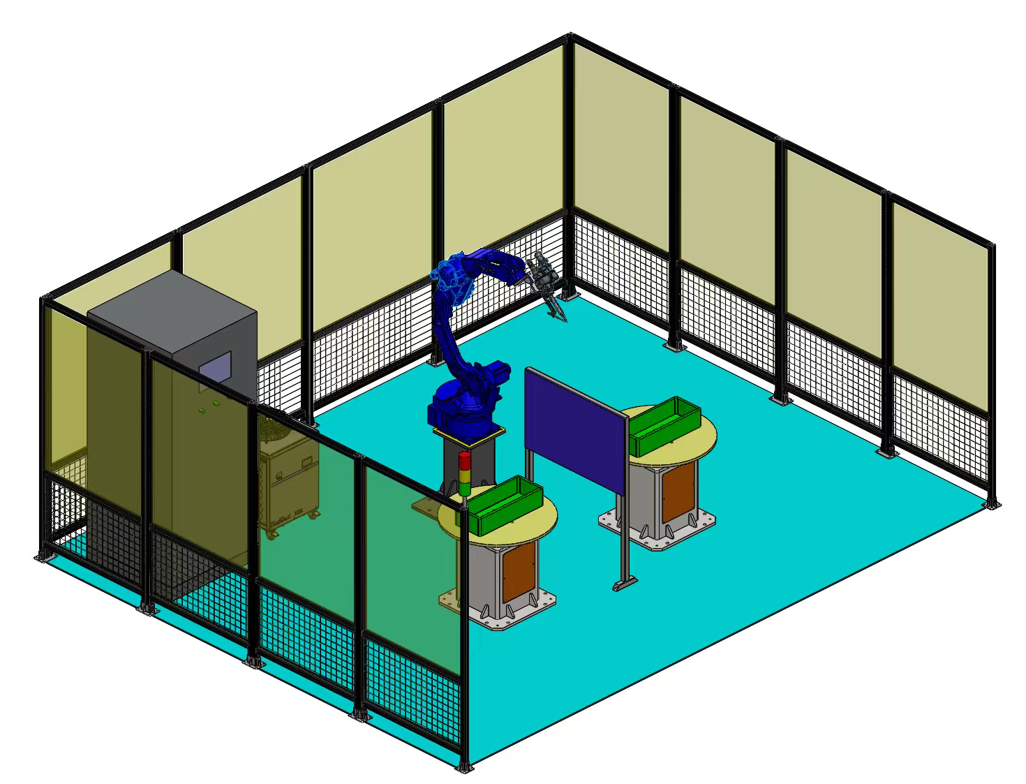 Semi-Enclosed Dual-Station Cutting